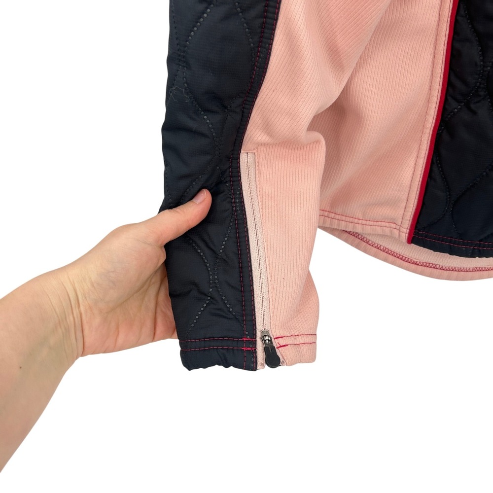 Pearl Izumi Quilted Cycling Jacket XL Black Pink Gorpcore Sporty Bike Wear - Picture 4 of 13